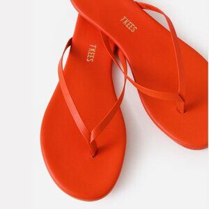Tkees Orange Flip Flops (New without tags)